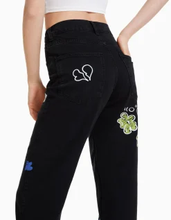 FEMME BERSHKA Jeans*Jean jogger graffiti
