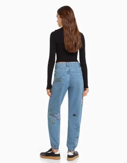 FEMME BERSHKA Jeans*Jean jogger graffiti