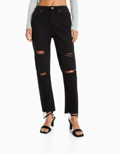 FEMME BERSHKA Jeans*Jean mom déchiré