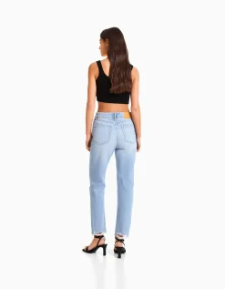 FEMME BERSHKA Jeans*Jean mom déchiré