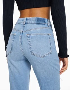 FEMME BERSHKA Jeans*Jean mom décontracté déchiré