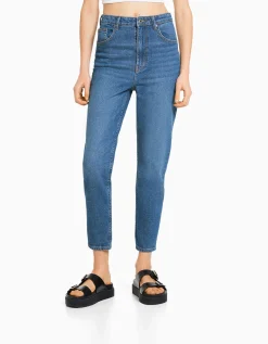 FEMME BERSHKA Jeans*Jean mom slim décontracté