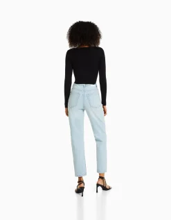 FEMME BERSHKA Jeans*Jean mom slim décontracté