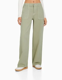 FEMME BERSHKA Jeans*Jean 90’s taille élastique poches