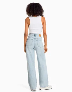 FEMME BERSHKA Jeans*Jean 90’s wide déchiré