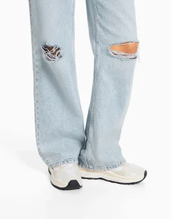 FEMME BERSHKA Jeans*Jean 90’s wide déchiré