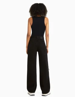 FEMME BERSHKA Jeans*Jean 90’s wide déchiré