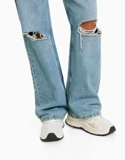 FEMME BERSHKA Jeans*Jean 90’s wide déchiré