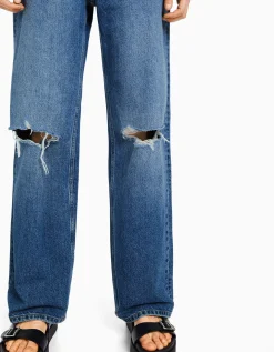 FEMME BERSHKA Jeans*Jean 90’s wide leg déchiré
