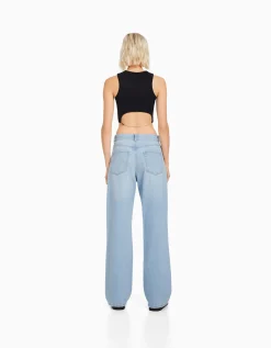 FEMME BERSHKA Jeans*Jean 90’s wide leg déchiré