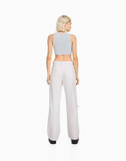 FEMME BERSHKA Jeans*Jean 90’s wide leg déchiré
