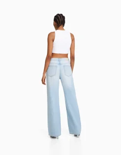 FEMME BERSHKA Jeans*Jean 90’s wide leg déchiré