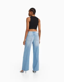 FEMME BERSHKA Jeans*Jean 90’s wide leg déchiré