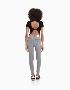 FEMME BERSHKA Jeans*Jean skinny taille très haute