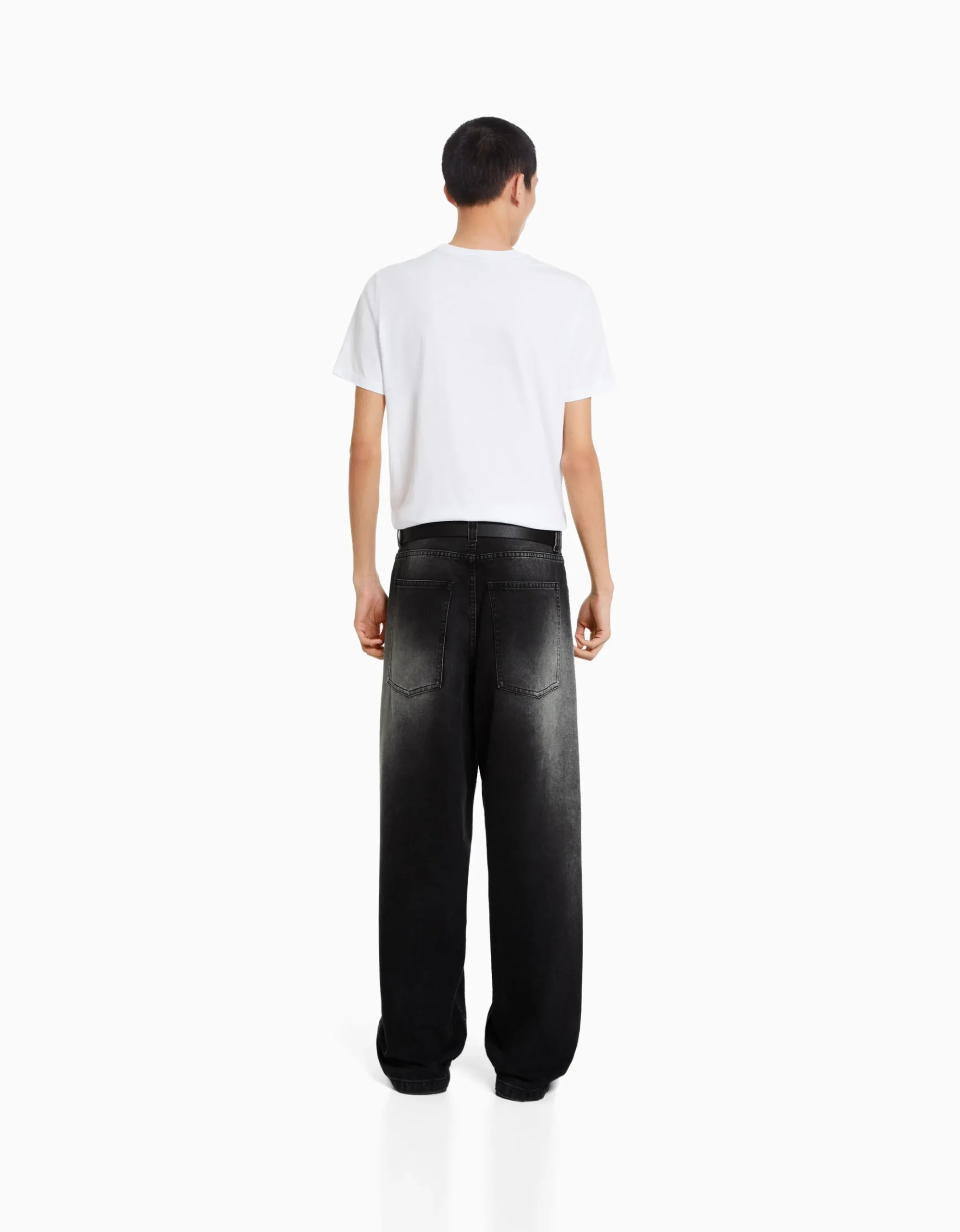 HOMME BERSHKA Vêtements*Jean super baggy effet usé