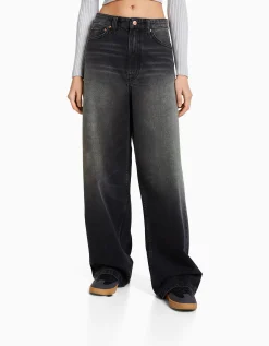 FEMME BERSHKA Vêtements*Jean super baggy effet usé