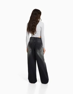 FEMME BERSHKA Vêtements*Jean super baggy effet usé