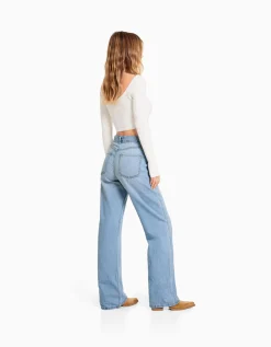 FEMME BERSHKA Vêtements*Jeans 90's wide leg