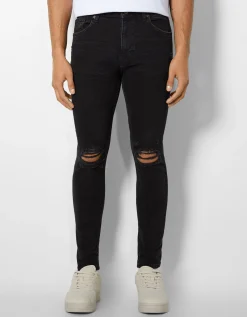 HOMME BERSHKA Jeans*Jeans super skinny déchirés