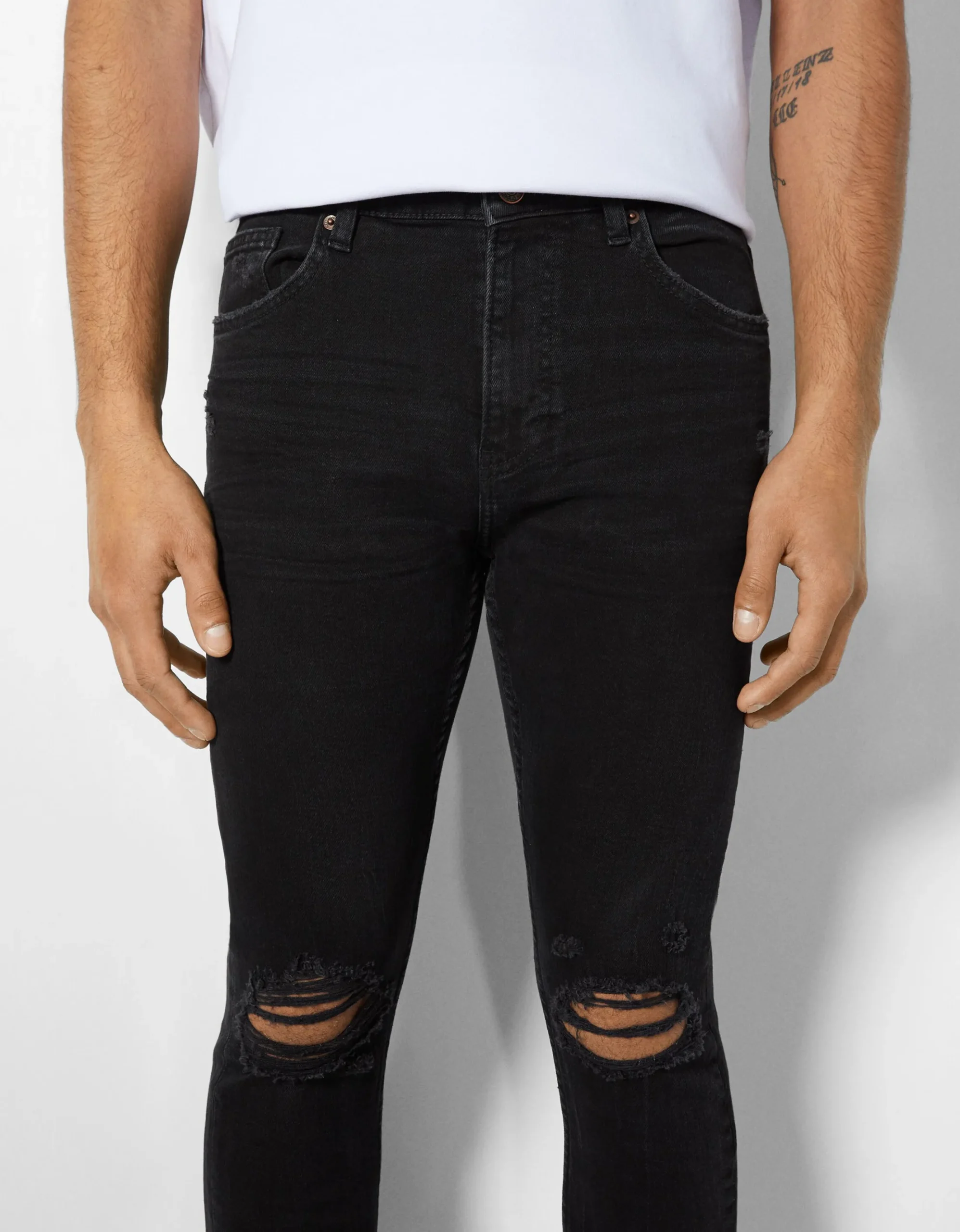 HOMME BERSHKA Jeans*Jeans super skinny déchirés