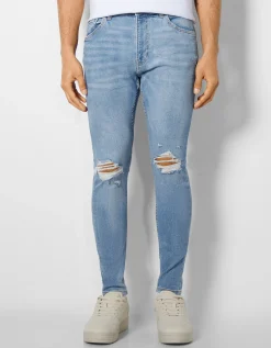 HOMME BERSHKA Jeans*Jeans super skinny déchirés