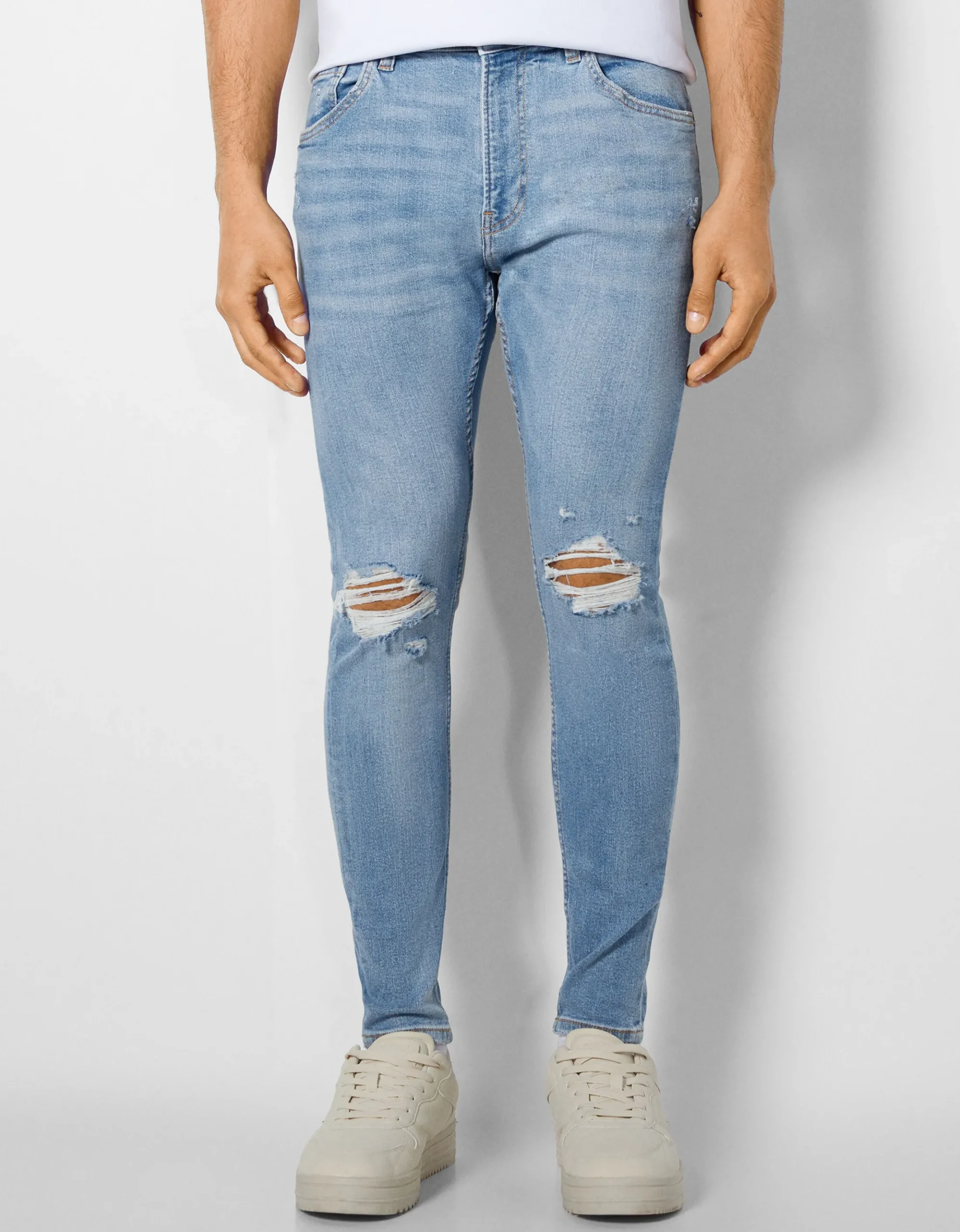 HOMME BERSHKA Jeans*Jeans super skinny déchirés