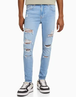HOMME BERSHKA Jeans*Jeans super skinny déchirés