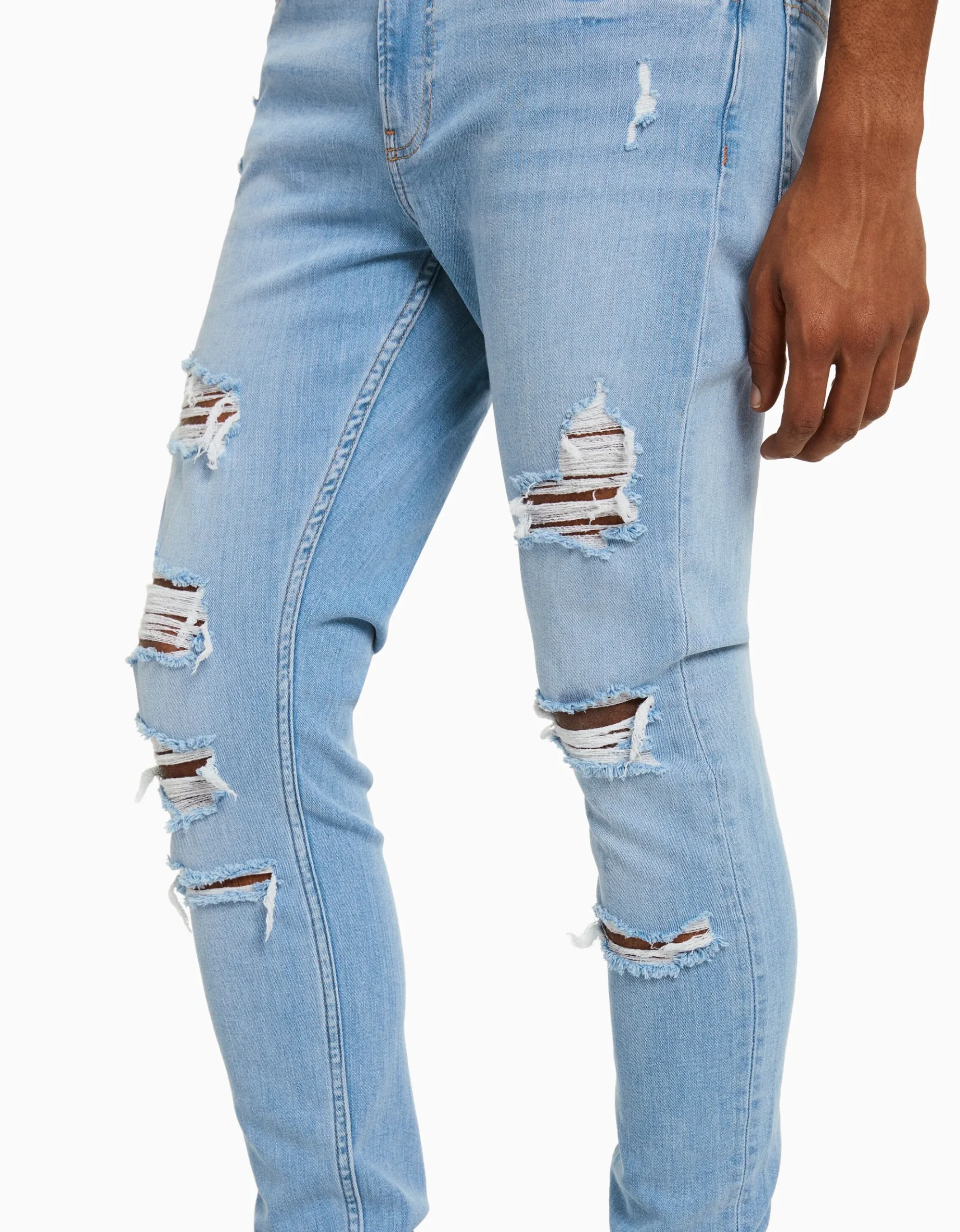 HOMME BERSHKA Jeans*Jeans super skinny déchirés