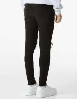 HOMME BERSHKA Pantalons et jeans*Jeans super skinny déchirés