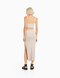 FEMME BERSHKA Jupes*Jupe longue coton
