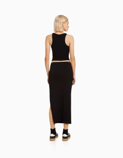 FEMME BERSHKA #bershkastyle*Jupe longue coton