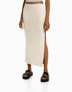FEMME BERSHKA Vêtements*Jupe longue coton