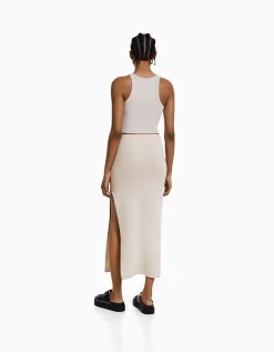 FEMME BERSHKA Vêtements*Jupe longue coton