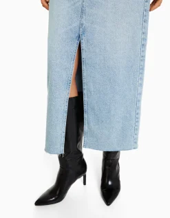 FEMME BERSHKA Vêtements*Jupe longue denim