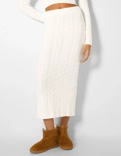 FEMME BERSHKA Jupes*Jupe longue maille tressée