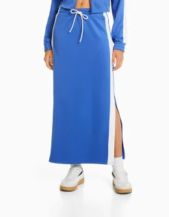 FEMME BERSHKA Vêtements*Jupe midi rétro bandes