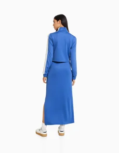 FEMME BERSHKA Vêtements*Jupe midi rétro bandes