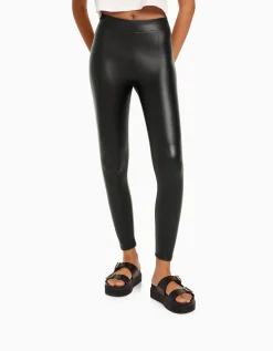 FEMME BERSHKA Pantalons*Leggings similicuir
