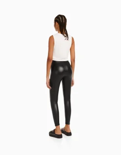 FEMME BERSHKA Pantalons*Leggings similicuir