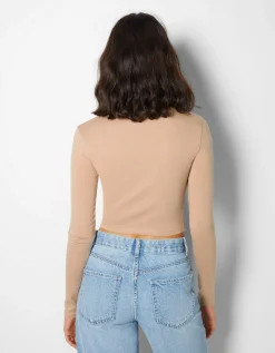 FEMME BERSHKA Packs*Lot 2 tops manches longues col montant