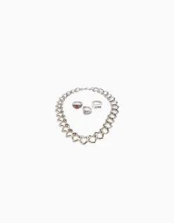 HOMME BERSHKA One Love*Lot 3 bagues et collier