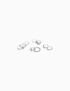 FEMME BERSHKA Tout voir*Lot 9 bagues pierres fantaisie