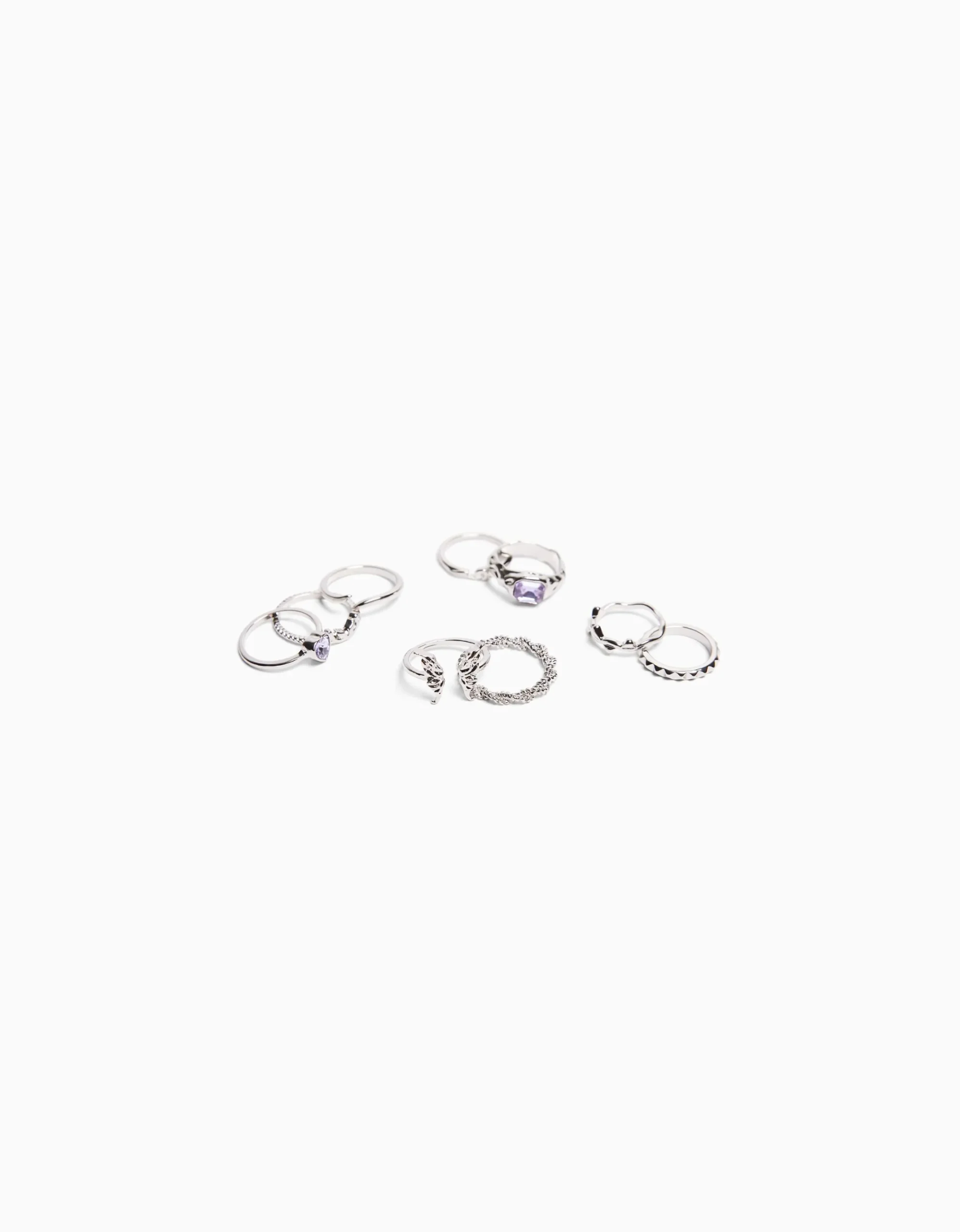 FEMME BERSHKA Tout voir*Lot 9 bagues pierres fantaisie