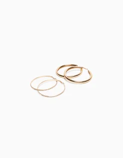 FEMME BERSHKA Tout voir*Lot 2 boucles d’eilles anneau XL