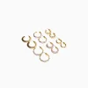 FEMME BERSHKA Accessoires*Lot 6 boucles d’eilles anneaux émail strass