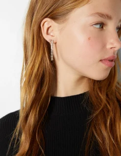 FEMME BERSHKA Tout voir*Lot 9 boucles d’eilles cascade strass