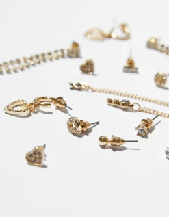 FEMME BERSHKA Tout voir*Lot 9 boucles d’eilles cascade strass