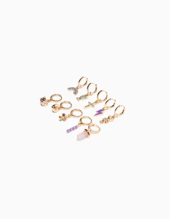 FEMME BERSHKA Tout voir*Lot 10 boucles d’eilles ear-cuff charm croix
