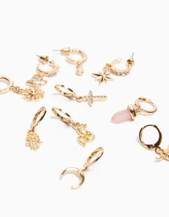 FEMME BERSHKA Tout voir*Lot 10 boucles d’eilles ear cuff croix