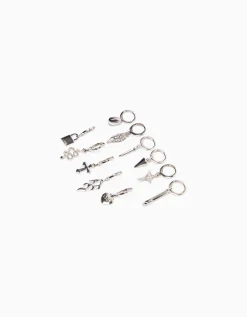 FEMME BERSHKA Tout voir*Lot 11 boucles d’oreilles ear-cuff serpent croix pic